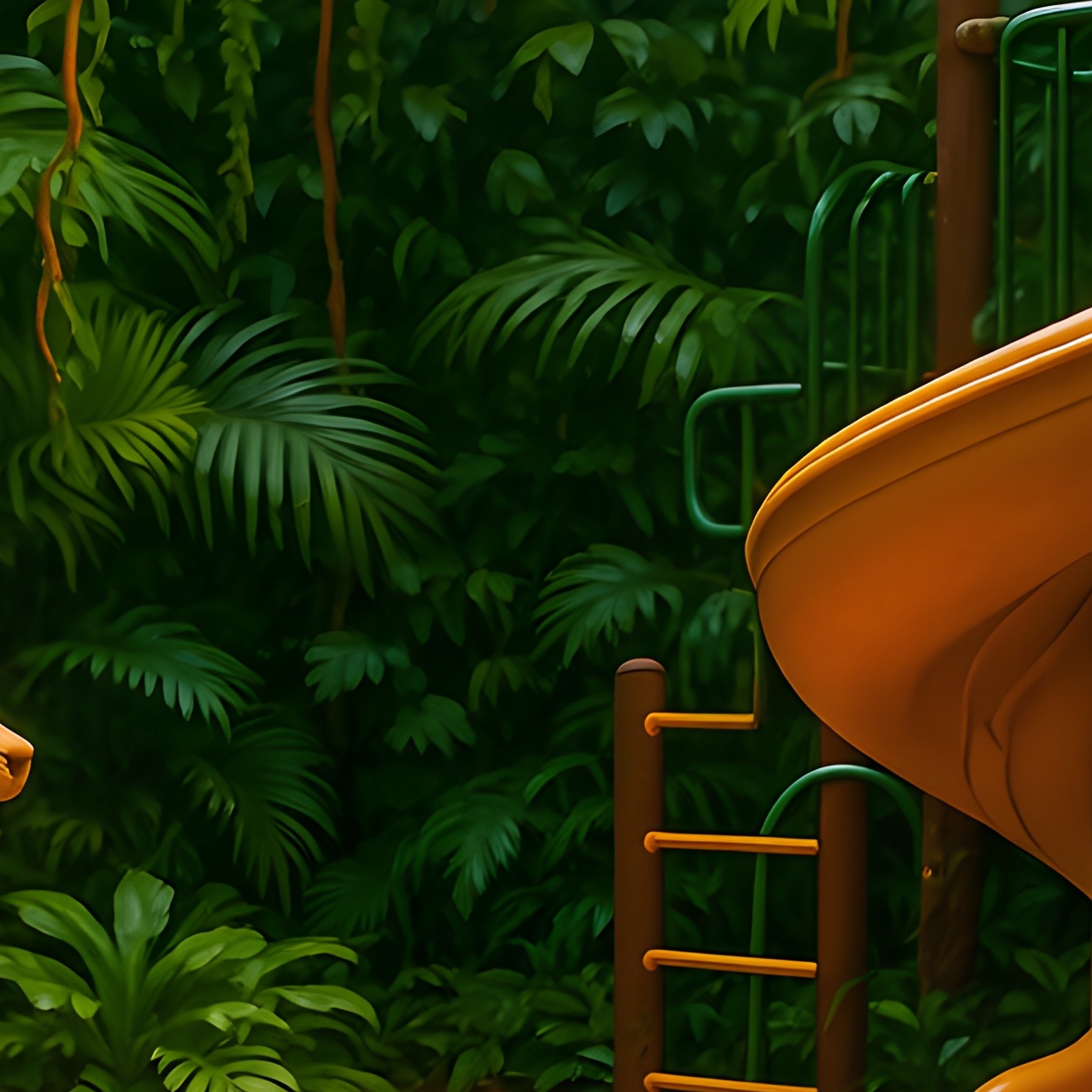 Jungle Play Zone Photorealistic Image - Full Resolution Quality Preview