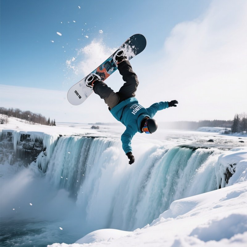 Kai Frost Flipping Over A Frozen Waterfall