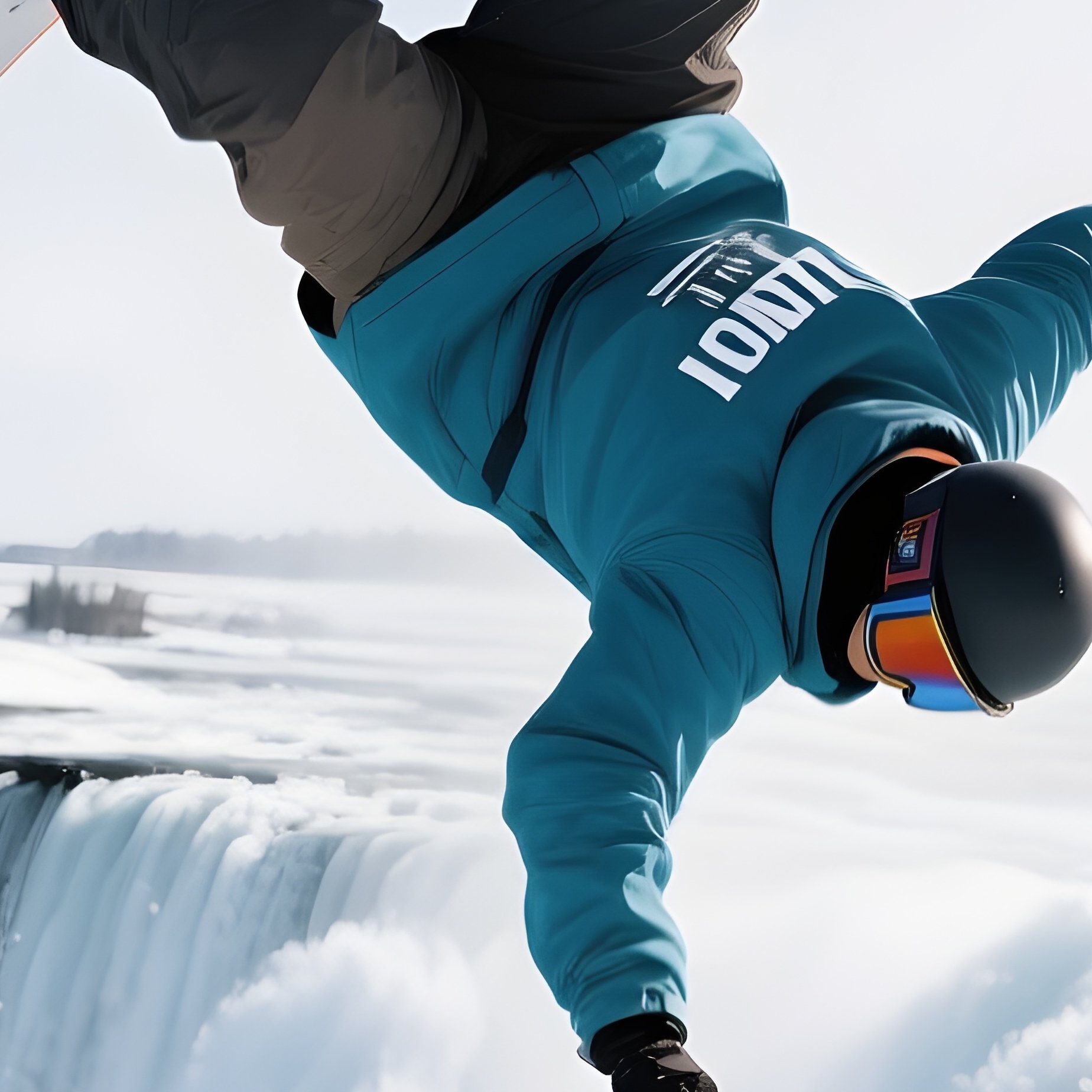 Kai Frost Flipping Over A Frozen Waterfall - Full Resolution Quality Preview