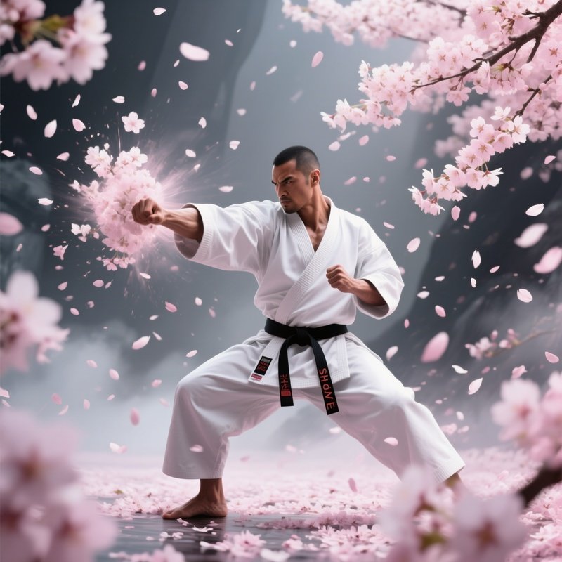 Karate Fighter Under Cherry Blossoms Fictional Story