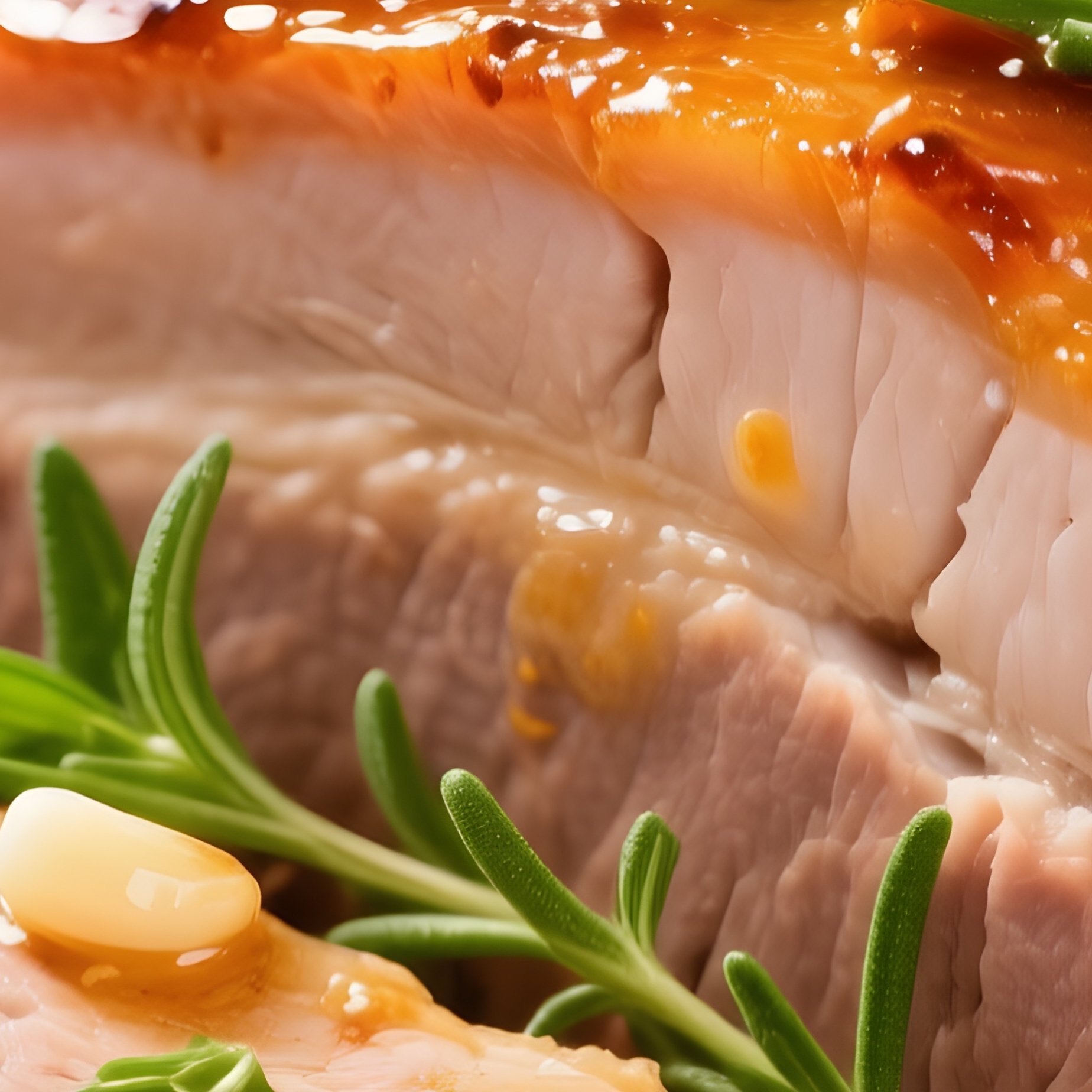 Karkowka Roast Pork Neck Slices With Herbs And Garlic - Full Resolution Quality Preview