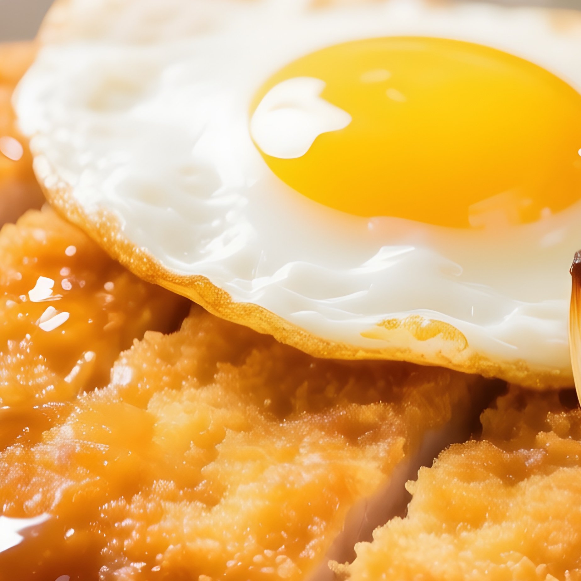 Katsudon Breaded Pork Cutlet Simmered With Egg And Onion Over Rice - Full Resolution Quality Preview