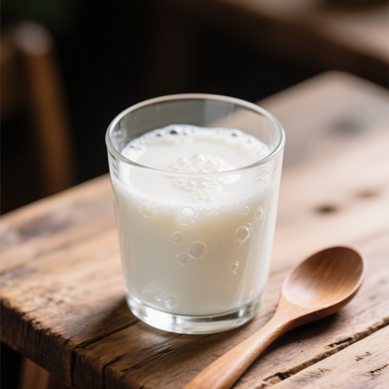 Kefir Thick Fermented Milk Drink In Glass