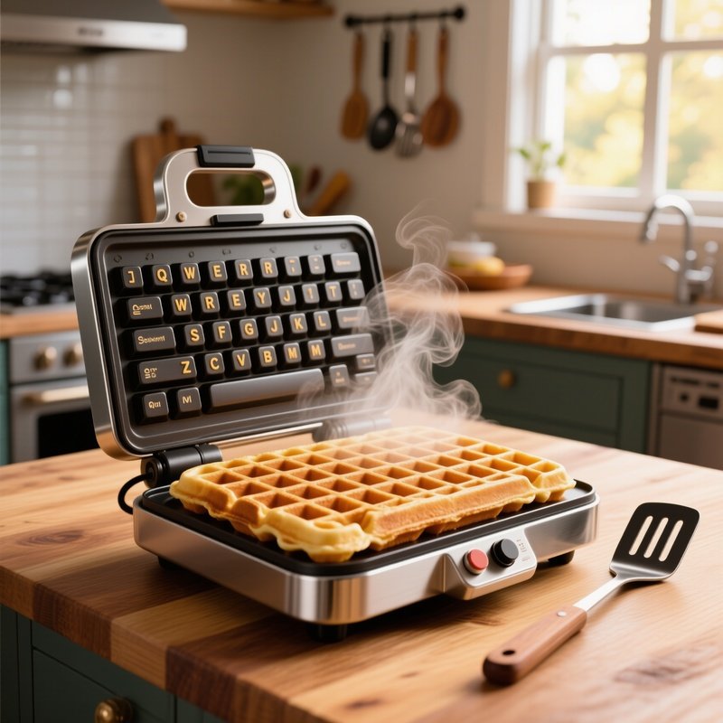 Keyboard Waffle Iron Qwerty Waffle