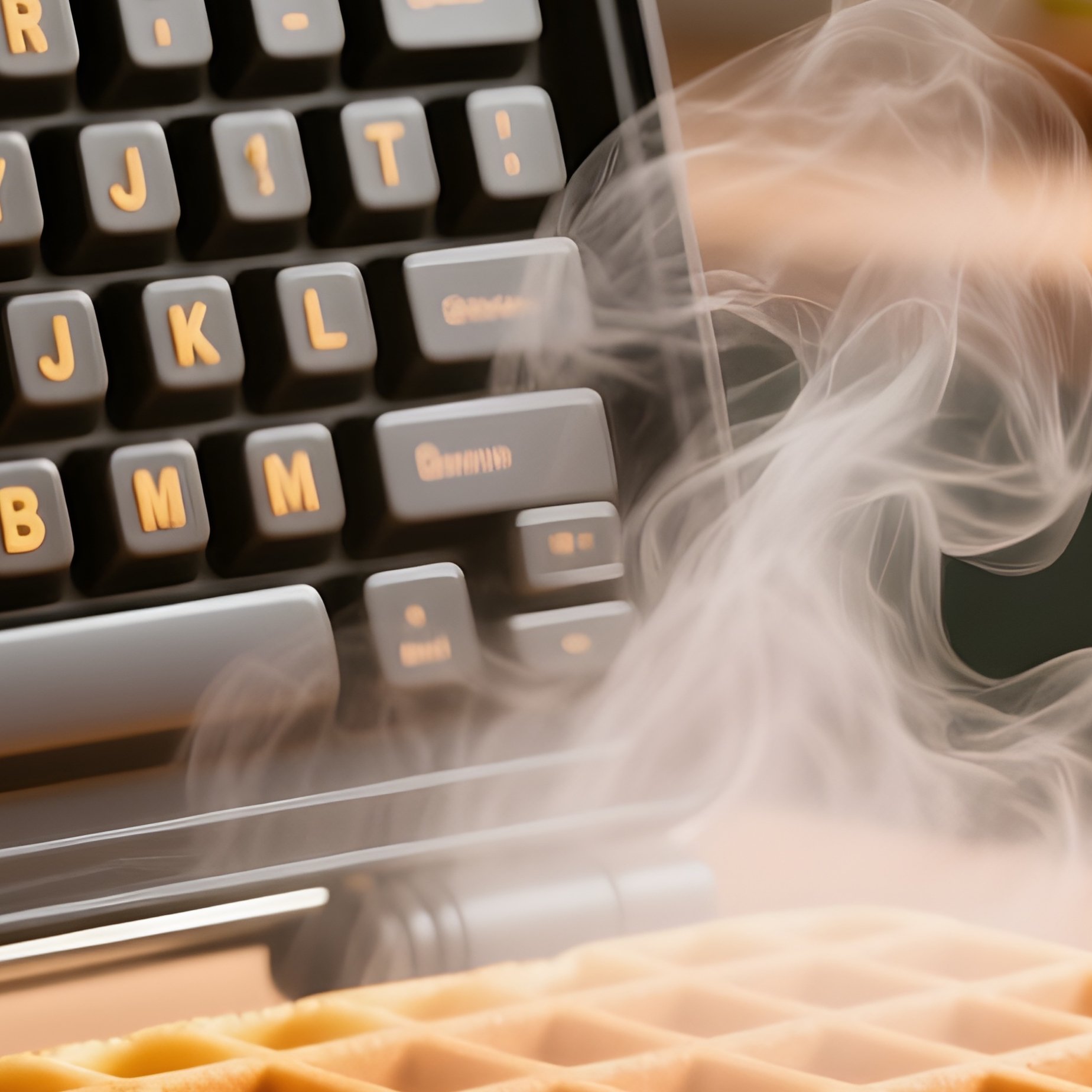 Keyboard Waffle Iron Qwerty Waffle - Full Resolution Quality Preview