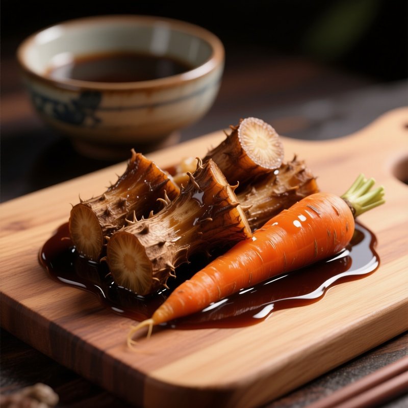 Kinpira Gobo As Digital 3D Render