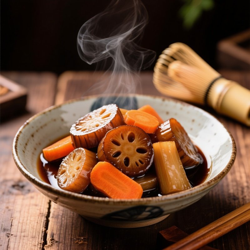 Kinpira Gobo Sautéed Burdock Root And Carrot With Soy Sauce