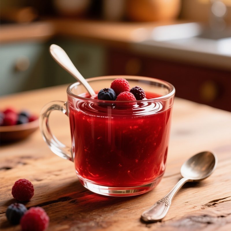 Kisiel Red Jelly In Glass Mug