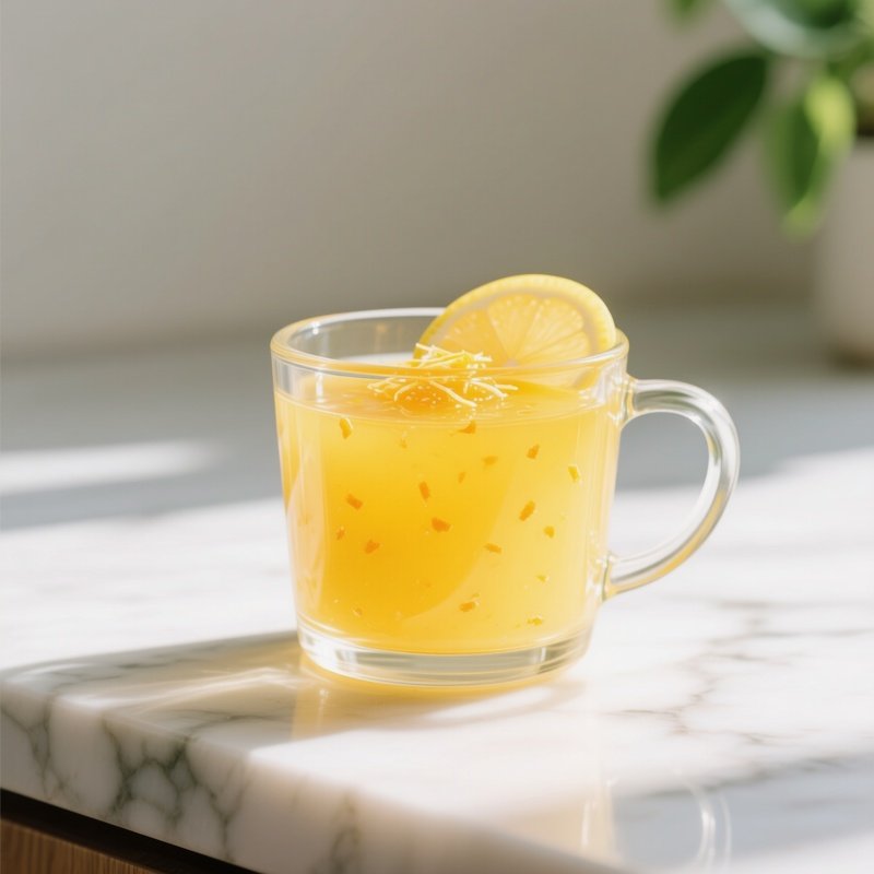 Kisiel Yellow Jelly In Glass Mug