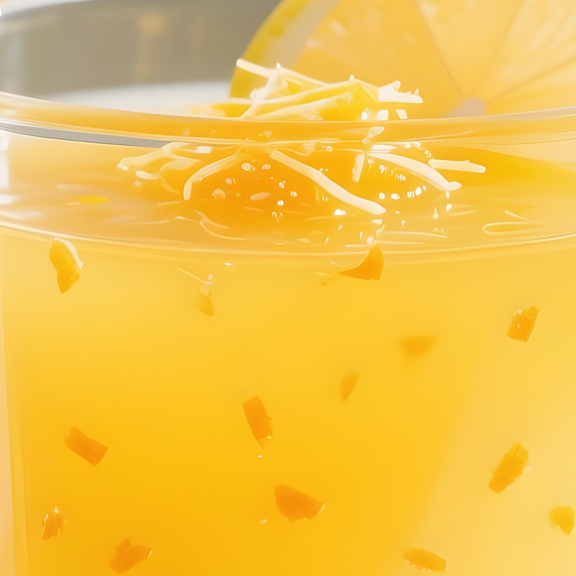 Kisiel Yellow Jelly In Glass Mug - Full Resolution Quality Preview