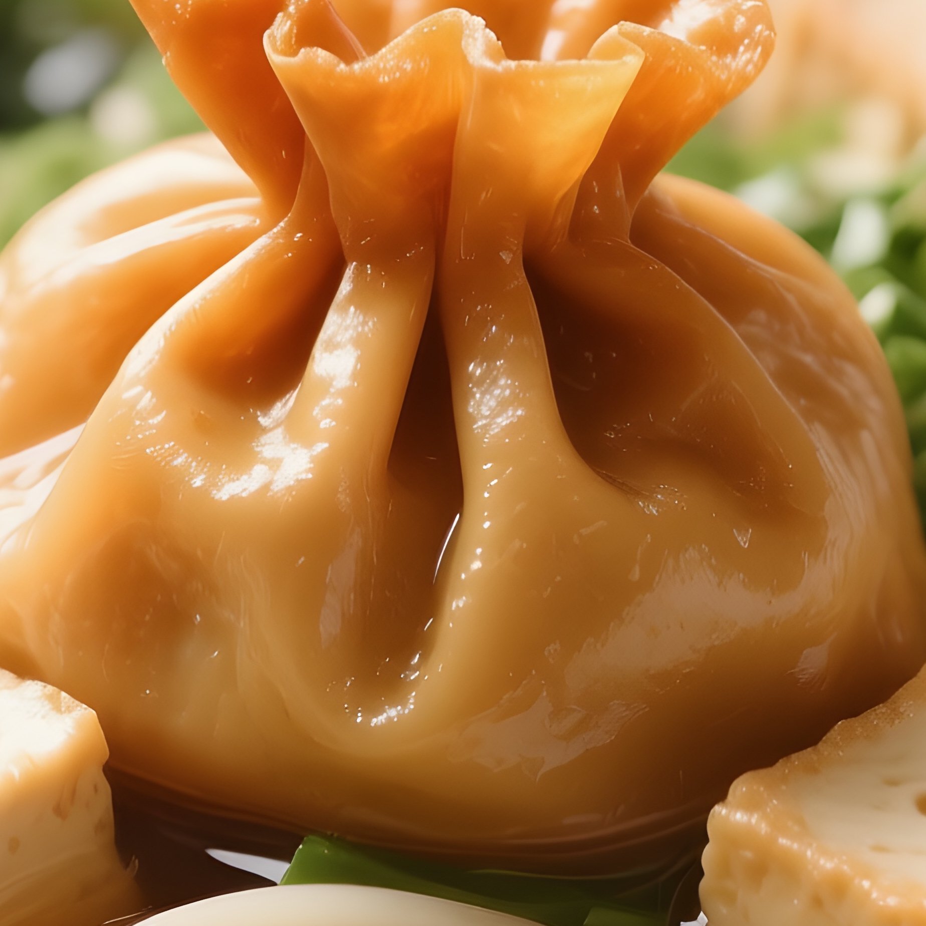 Kitsune Udon Topped With Sweet Simmered Tofu Pockets In Clear Dashi Broth - Full Resolution Quality Preview