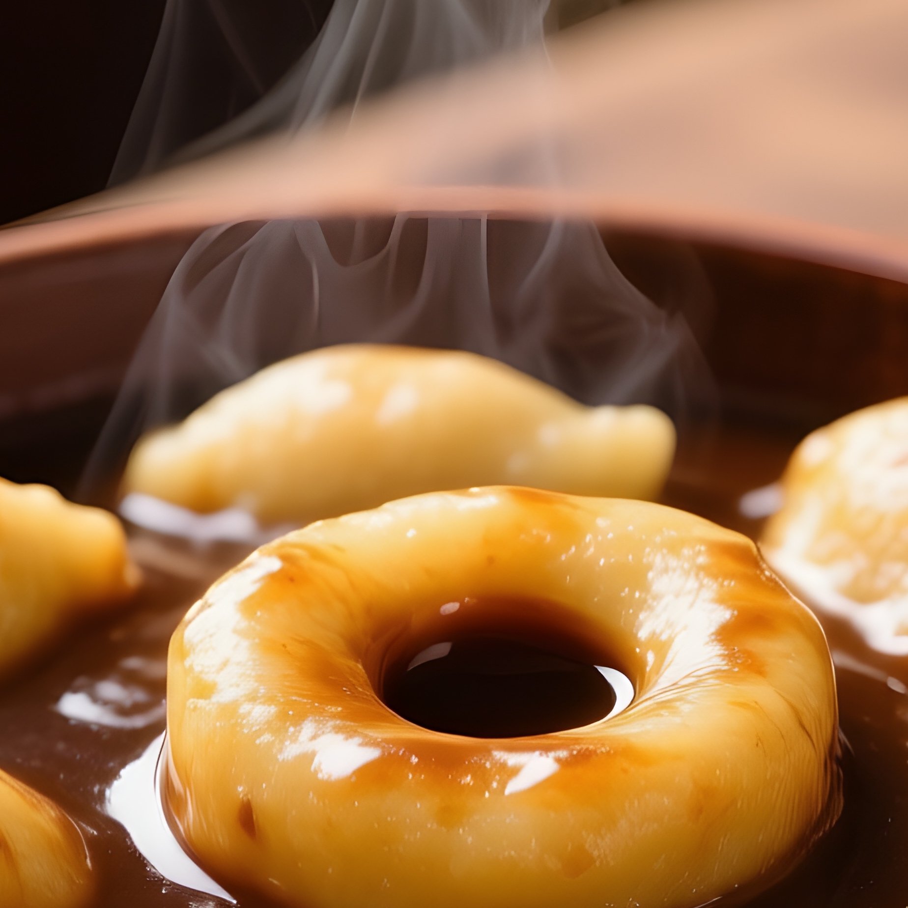 Kluski Silesian Dumplings Covered In Dark Gravy - Full Resolution Quality Preview