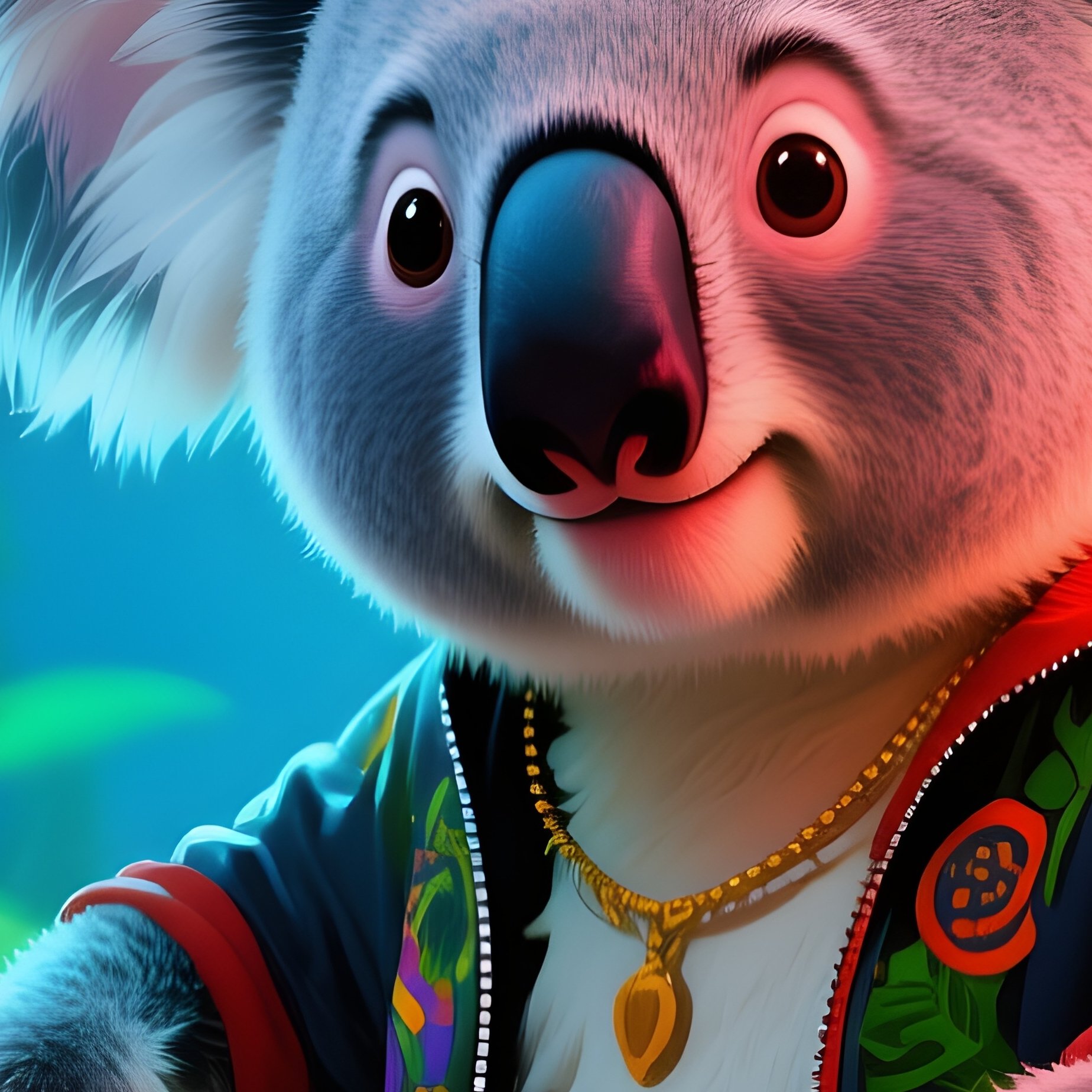 Koala Dj At Jungle Disco Digital Art - Full Resolution Quality Preview