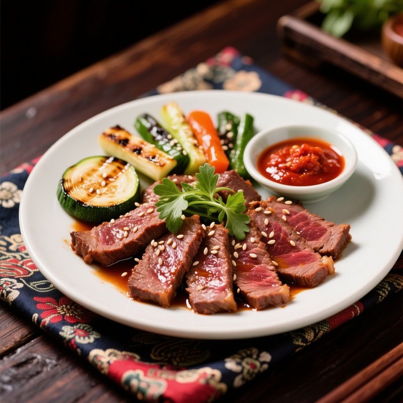 Korean Bbq Gogi Gui Cuisine Plate