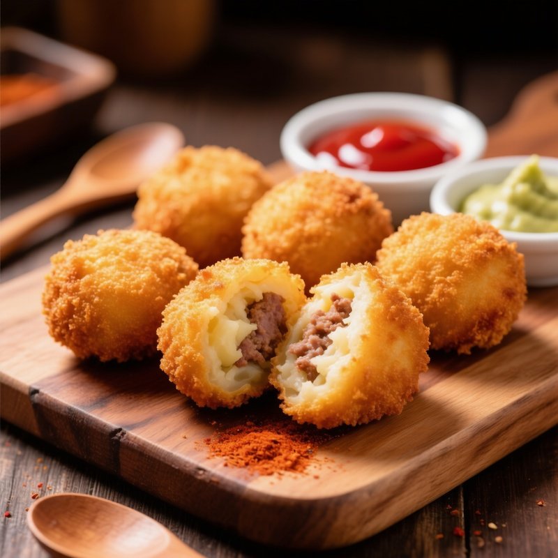 Korokke Japanese Croquettes Made With Mashed Potato And Ground Meat