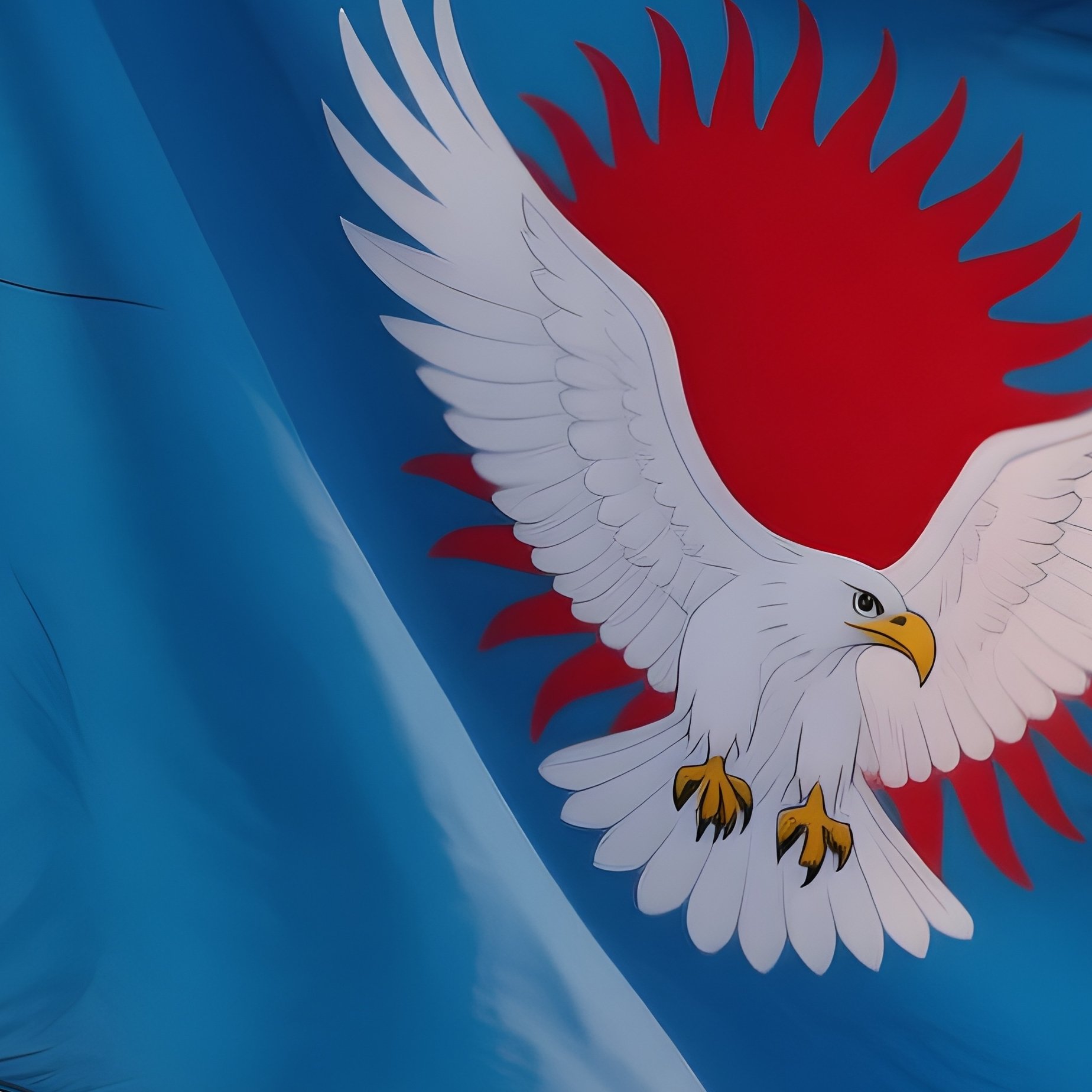 Kyrgyzstan Flag Half Mast Wind - Full Resolution Quality Preview