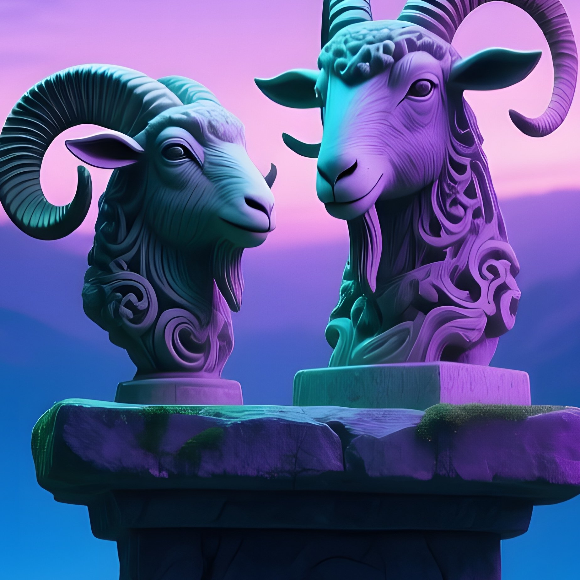 Lamb Goat Mythological Symbolism - Full Resolution Quality Preview