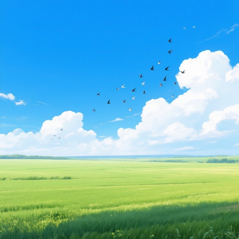 Landscape Featuring A Serene Sky And Field Landscape Nature