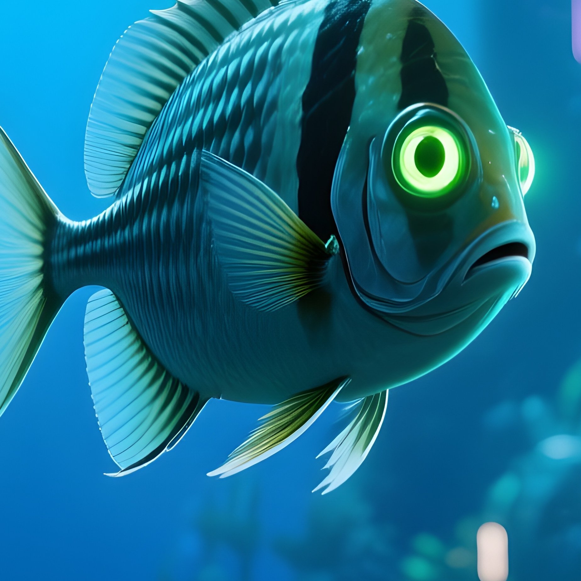 Lanternfish With Shining Eyes Science Fiction - Full Resolution Quality Preview