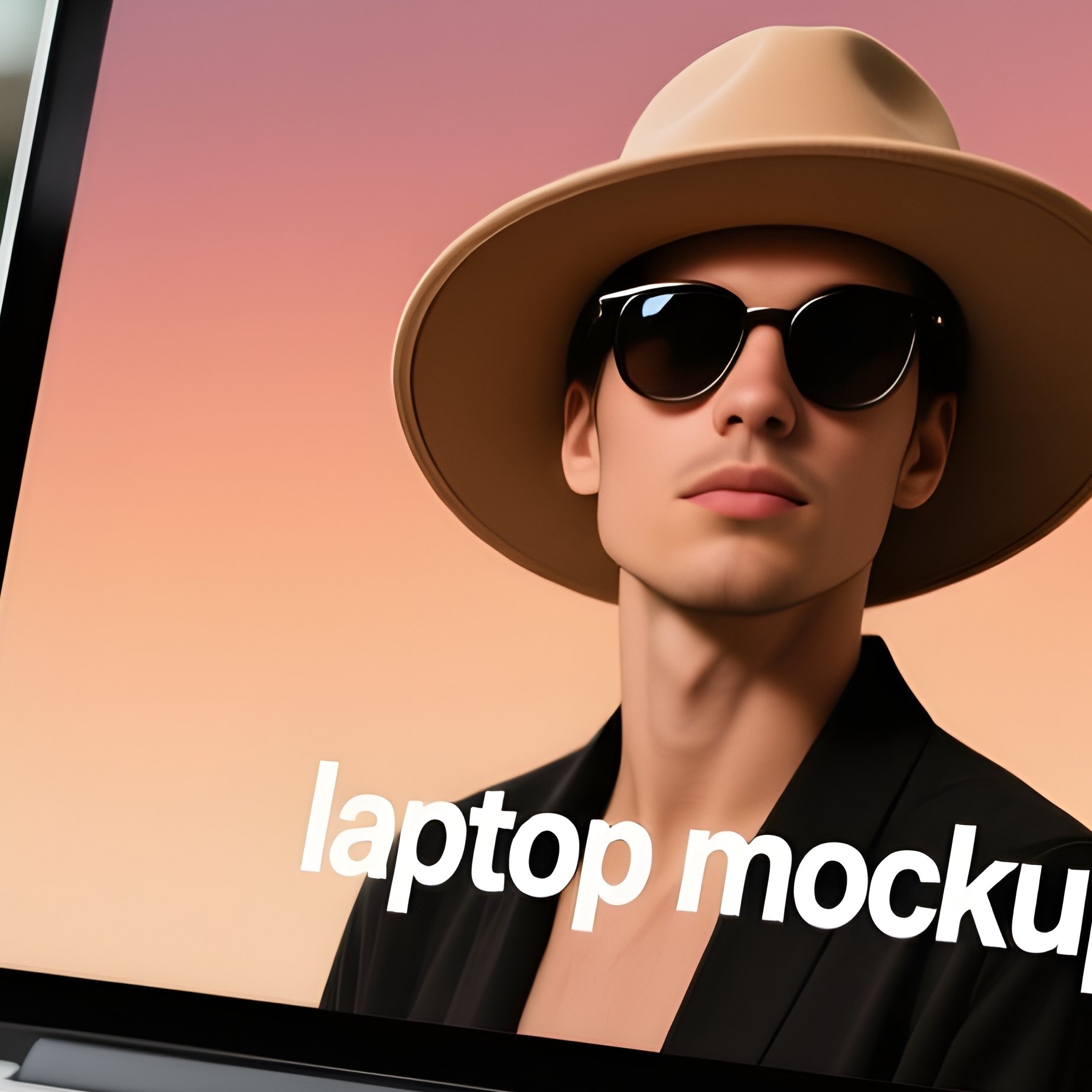 Laptop Displaying A Mockup Design Laptop Mockup - Full Resolution Quality Preview