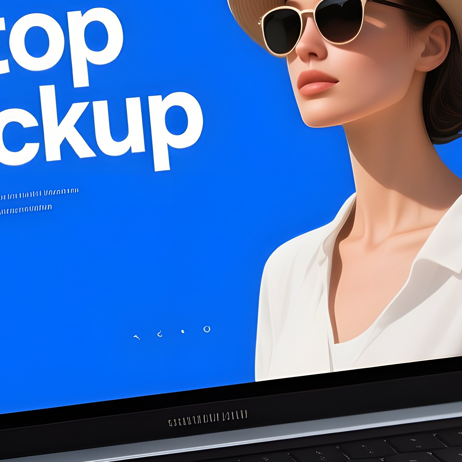 Laptop Displaying A Mockup Design Laptop Mockup - Full Resolution Quality Preview