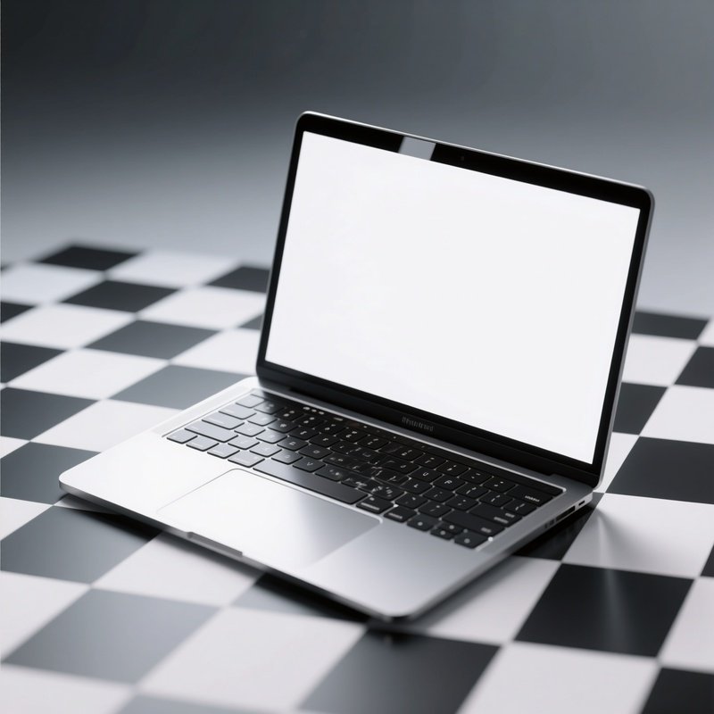 Laptop Silver 3D Rendering