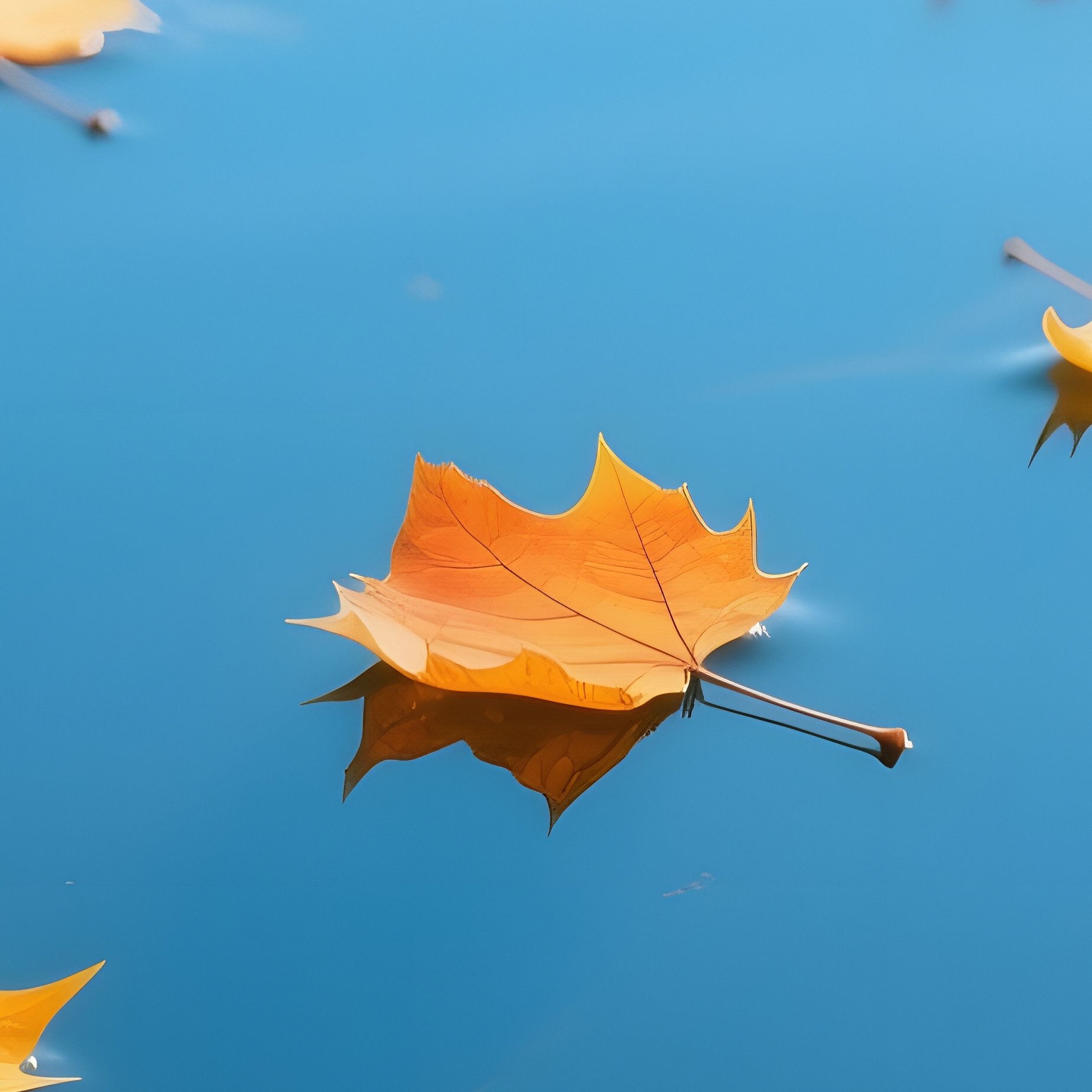 Leaves Floating On Water Nature Water - Full Resolution Quality Preview