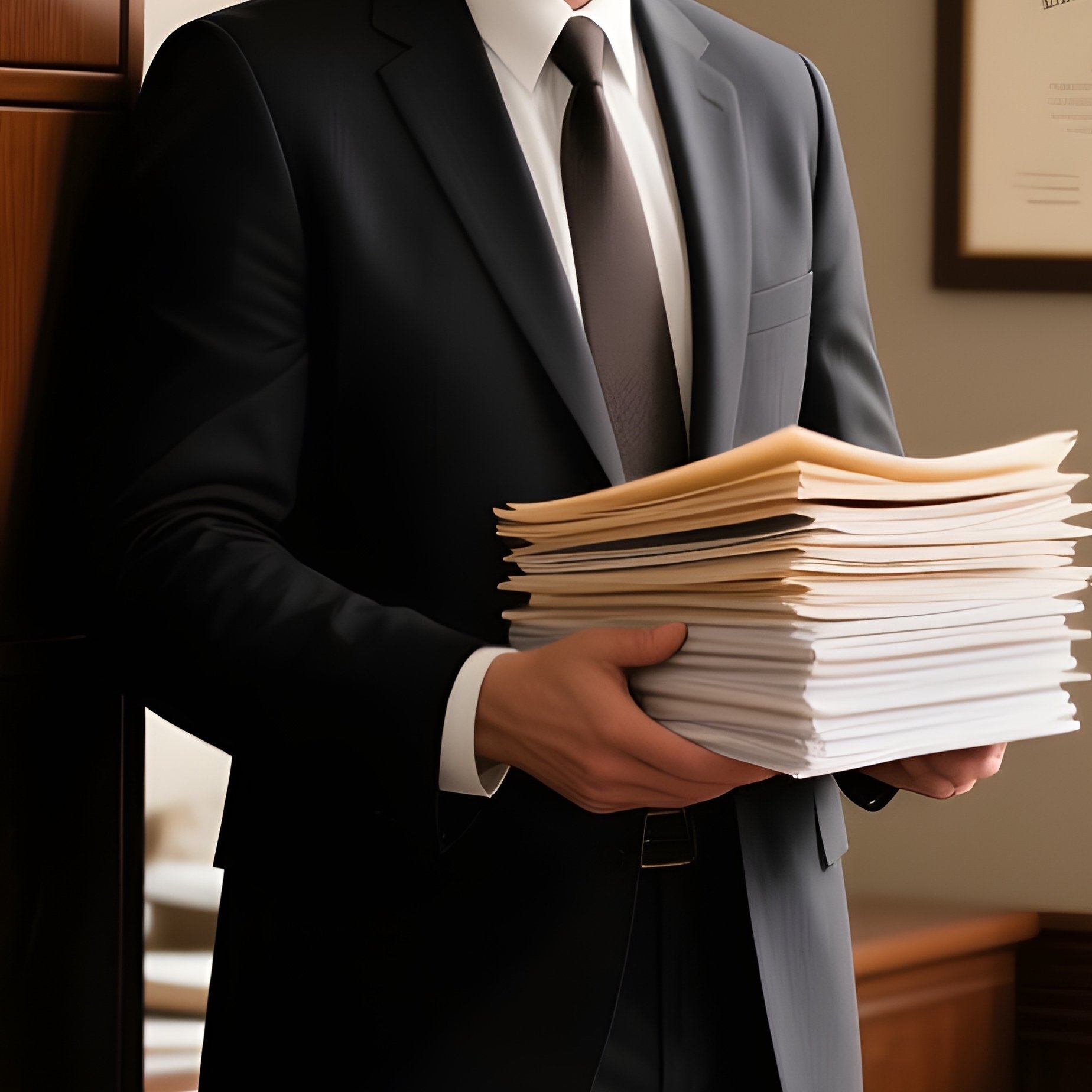 Legal Archives With Lawyer And Papers - Full Resolution Quality Preview