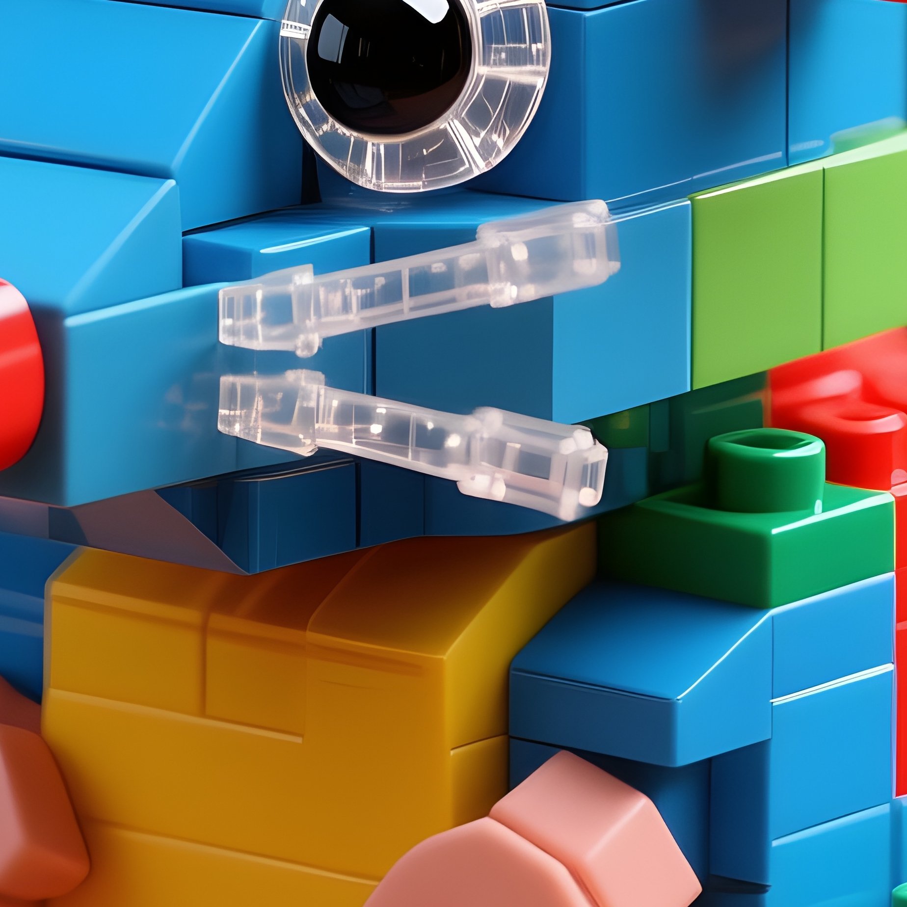 Lego Mouse Built From Colorful Lego Bricks - Full Resolution Quality Preview