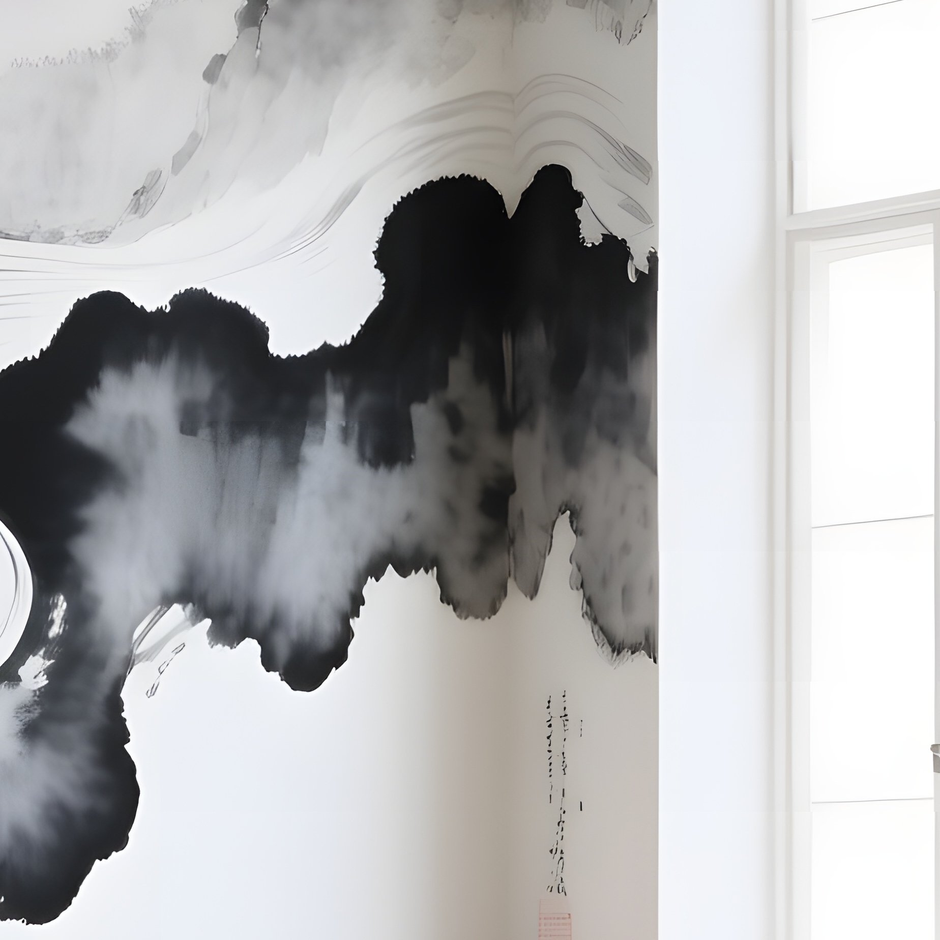 Library Art Space Ink Wash Paintings - Full Resolution Quality Preview