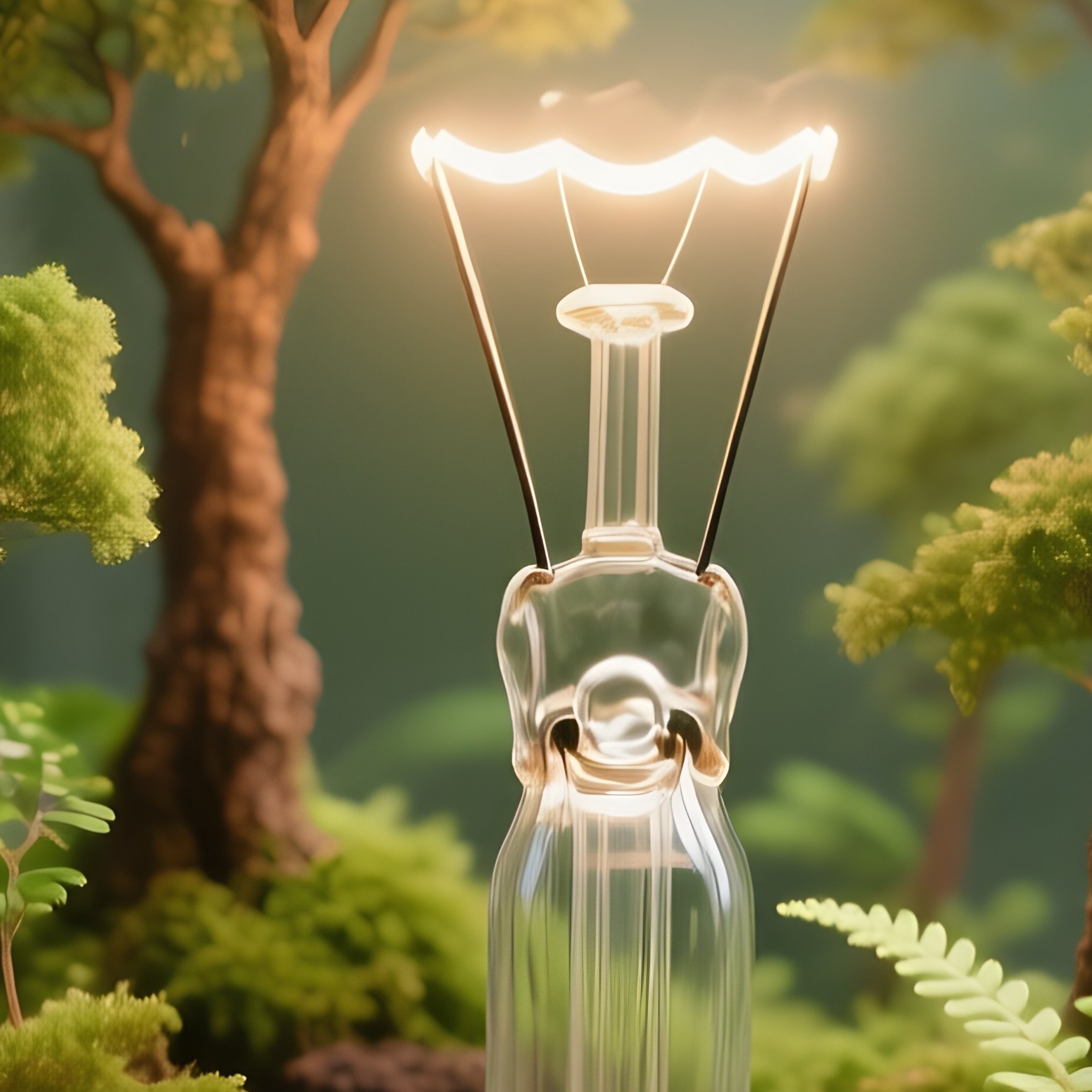 Lightbulb Terrarium Tiny Forest Inside Glass Bulb - Full Resolution Quality Preview