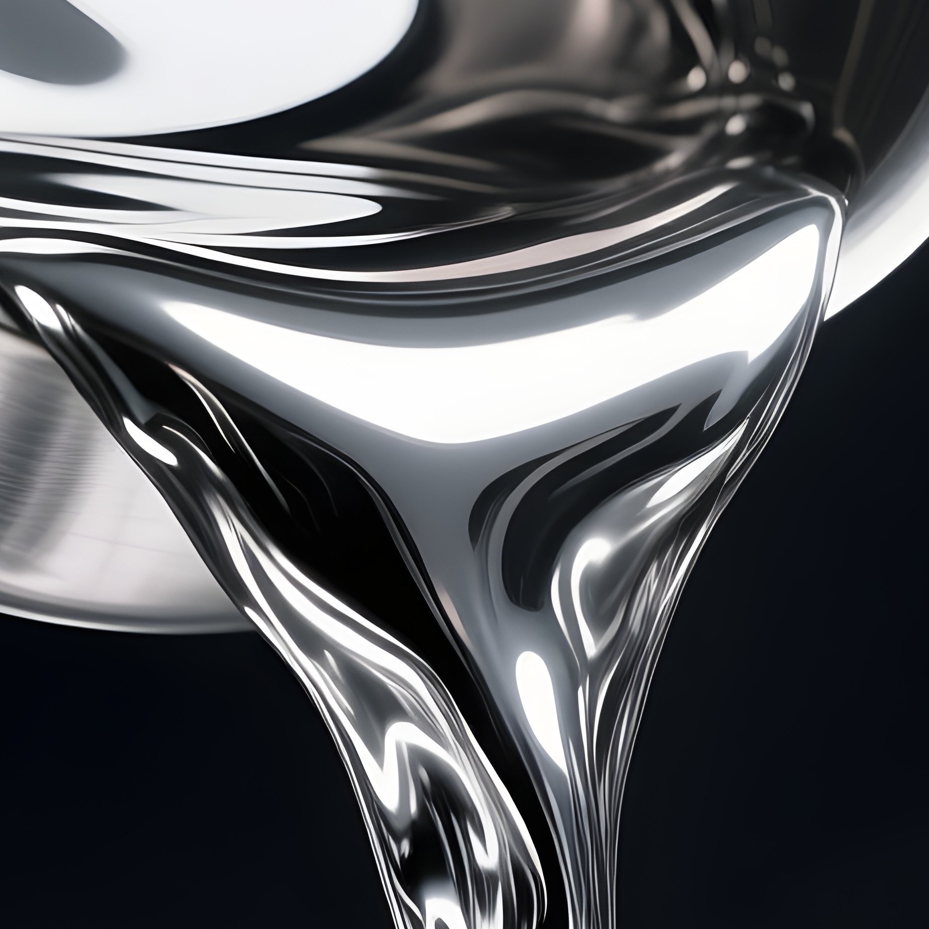 Liquid Bismuth Poured Like Quicksilver Slower - Full Resolution Quality Preview