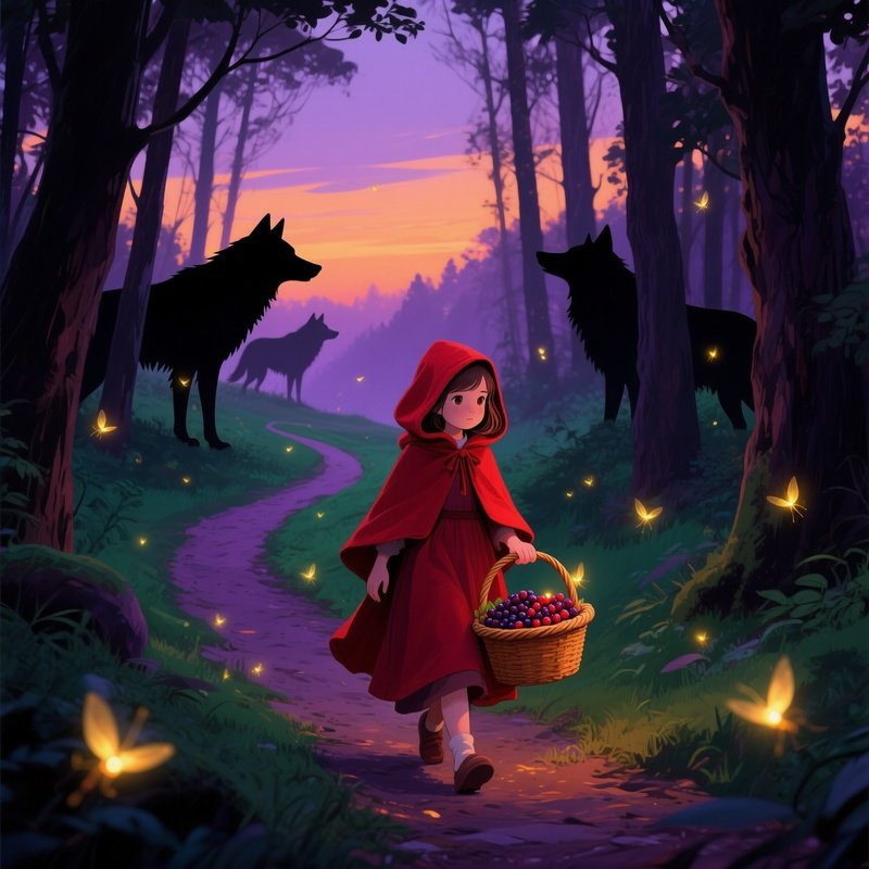 Little Red Riding Hood Forest Path Twilight