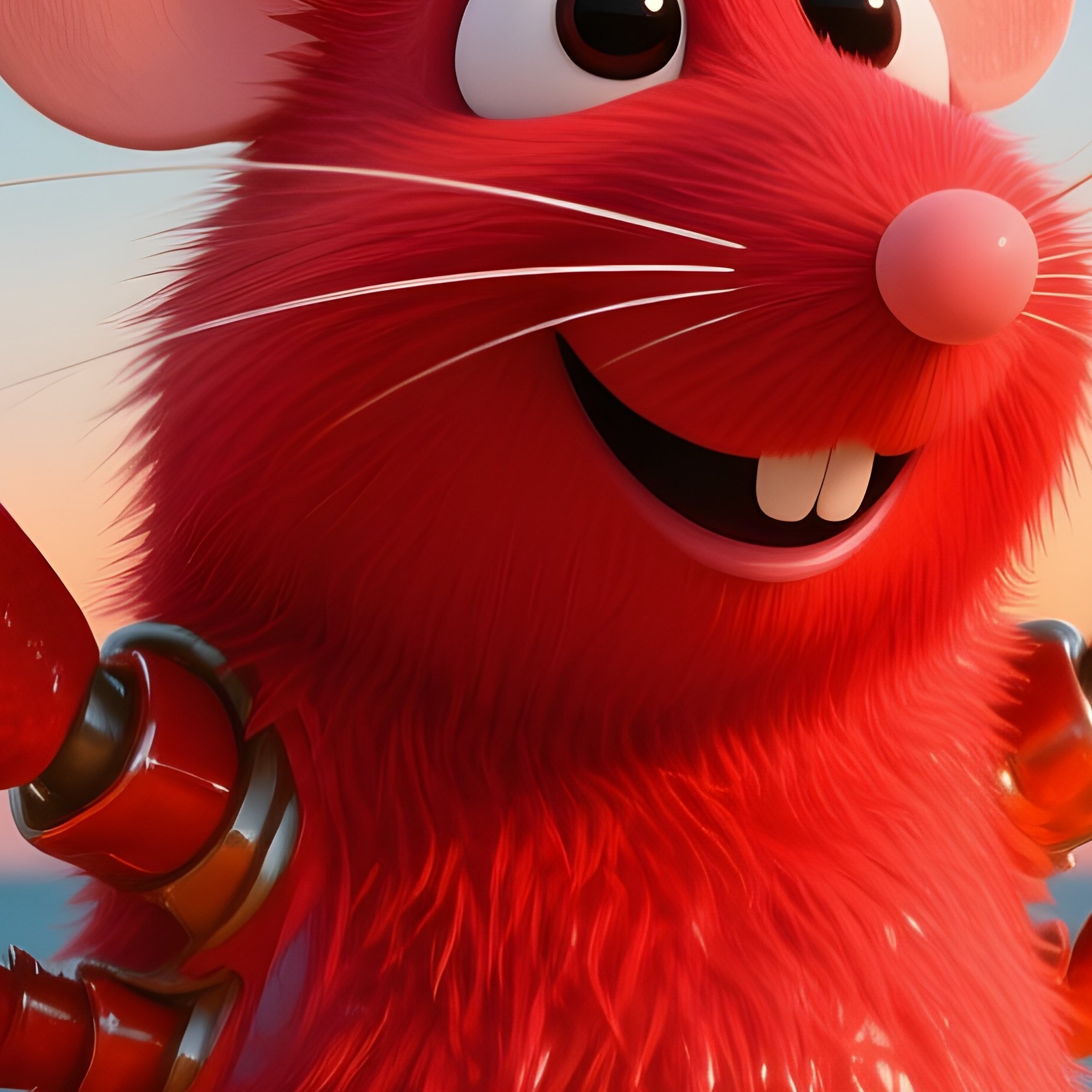 Lobster Claw Red Mouse Shaped Like Crustacean Pincer - Full Resolution Quality Preview