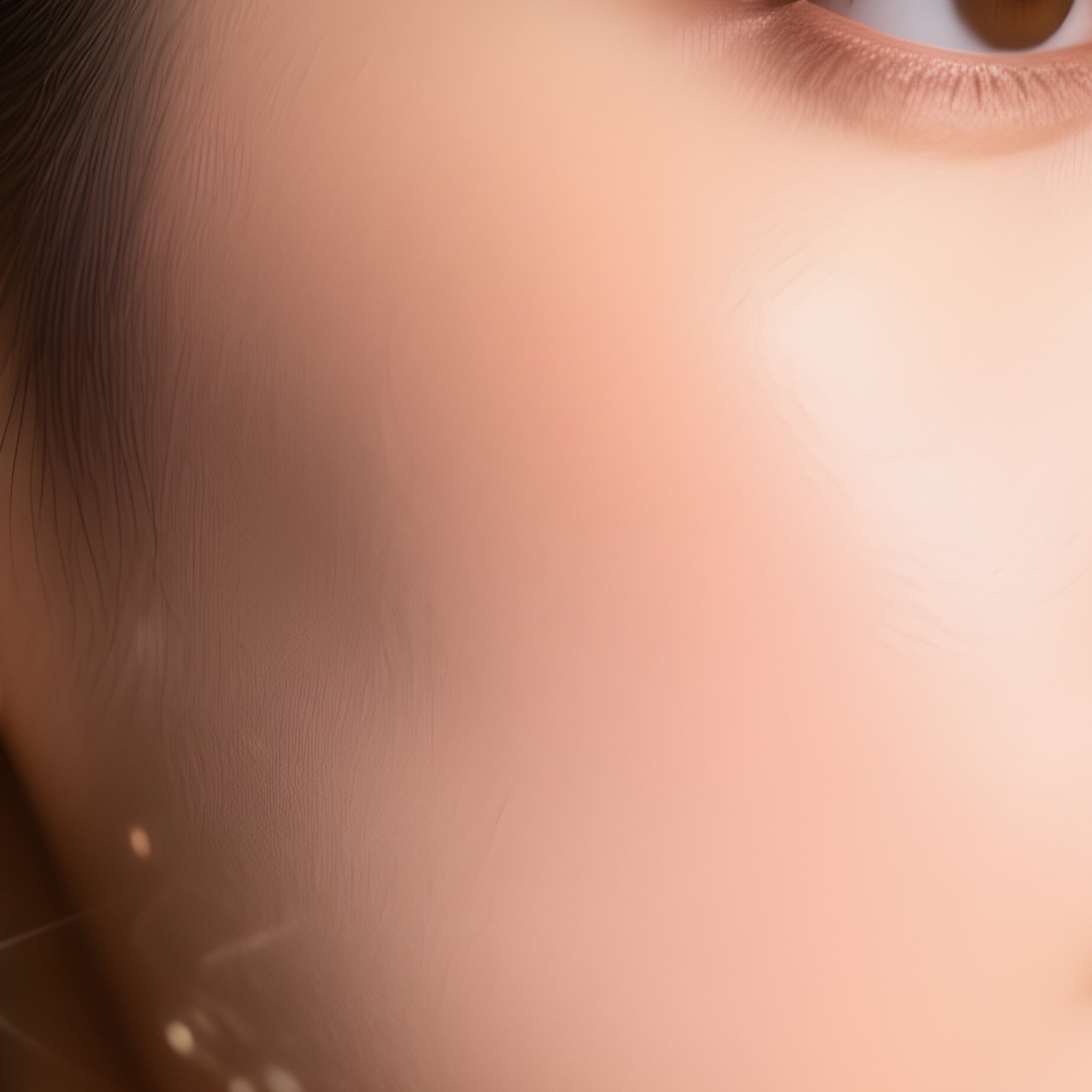 Long Dangling Silver Earrings Against Dark Hair - Full Resolution Quality Preview