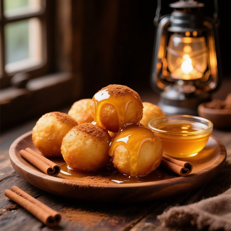 Loukoumades Fried Dough Balls Soaked In Honey And Cinnamon