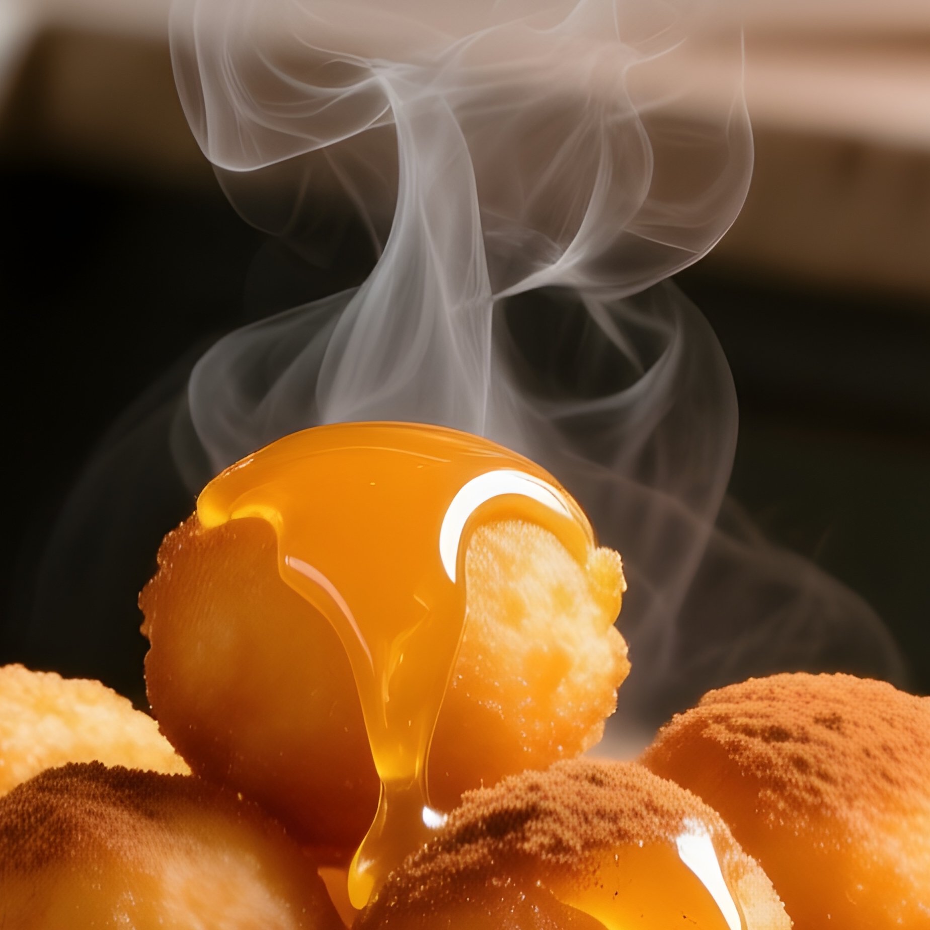 Loukoumades Fried Dough Balls Soaked In Honey And Cinnamon - Full Resolution Quality Preview