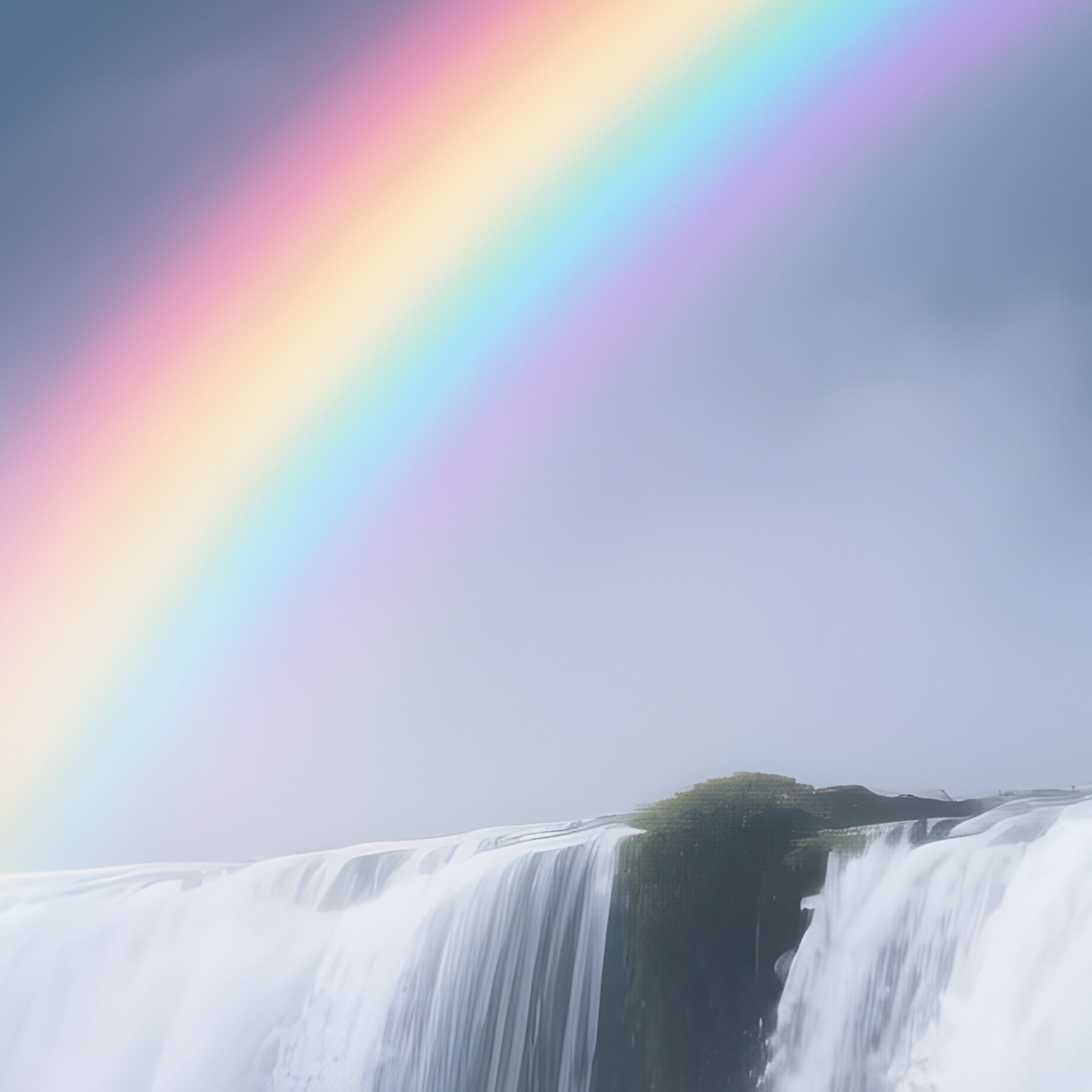 Lunar Rainbow Waterfall Full Moon - Full Resolution Quality Preview