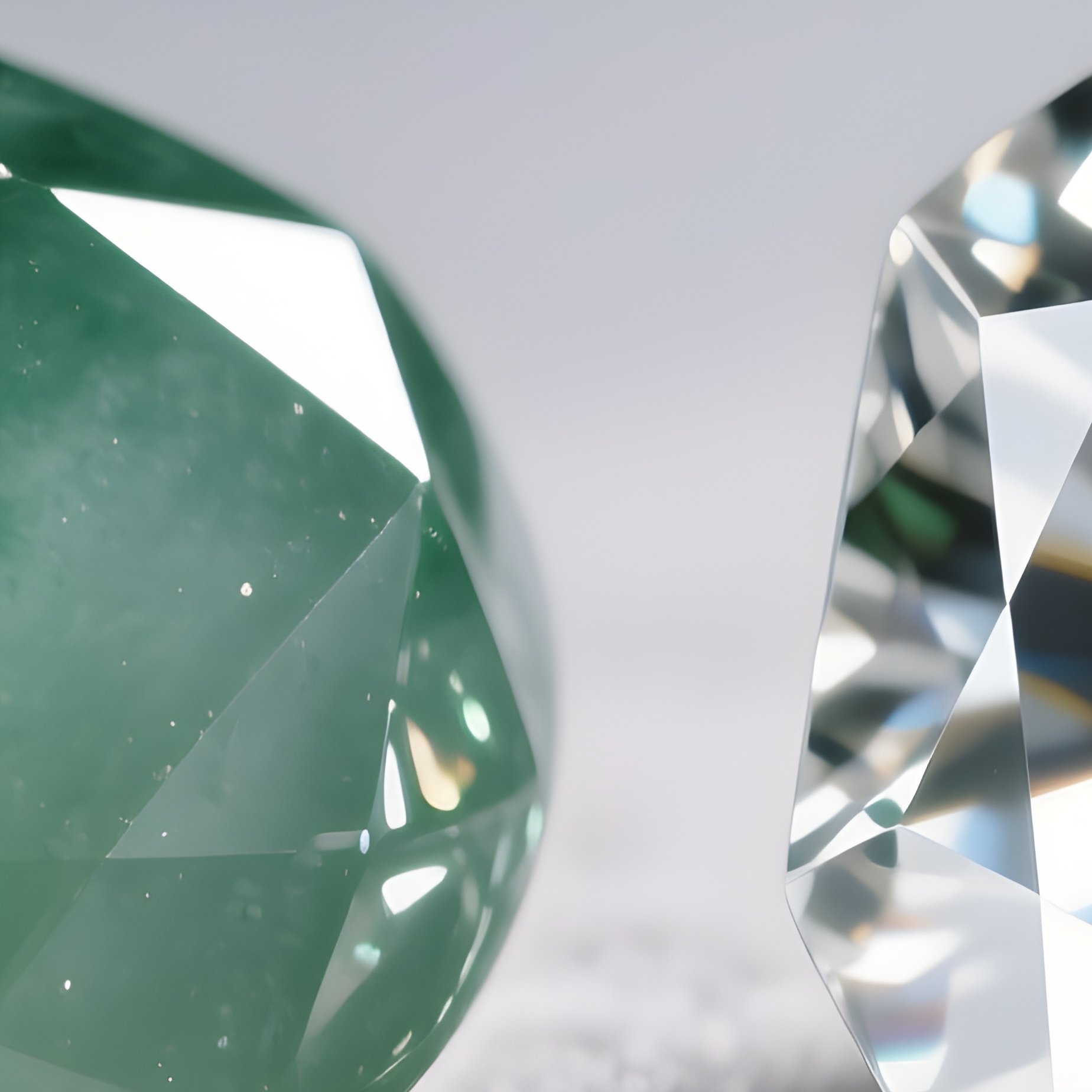 Luster Comparison Jade Vs Cubic Zirconia - Full Resolution Quality Preview