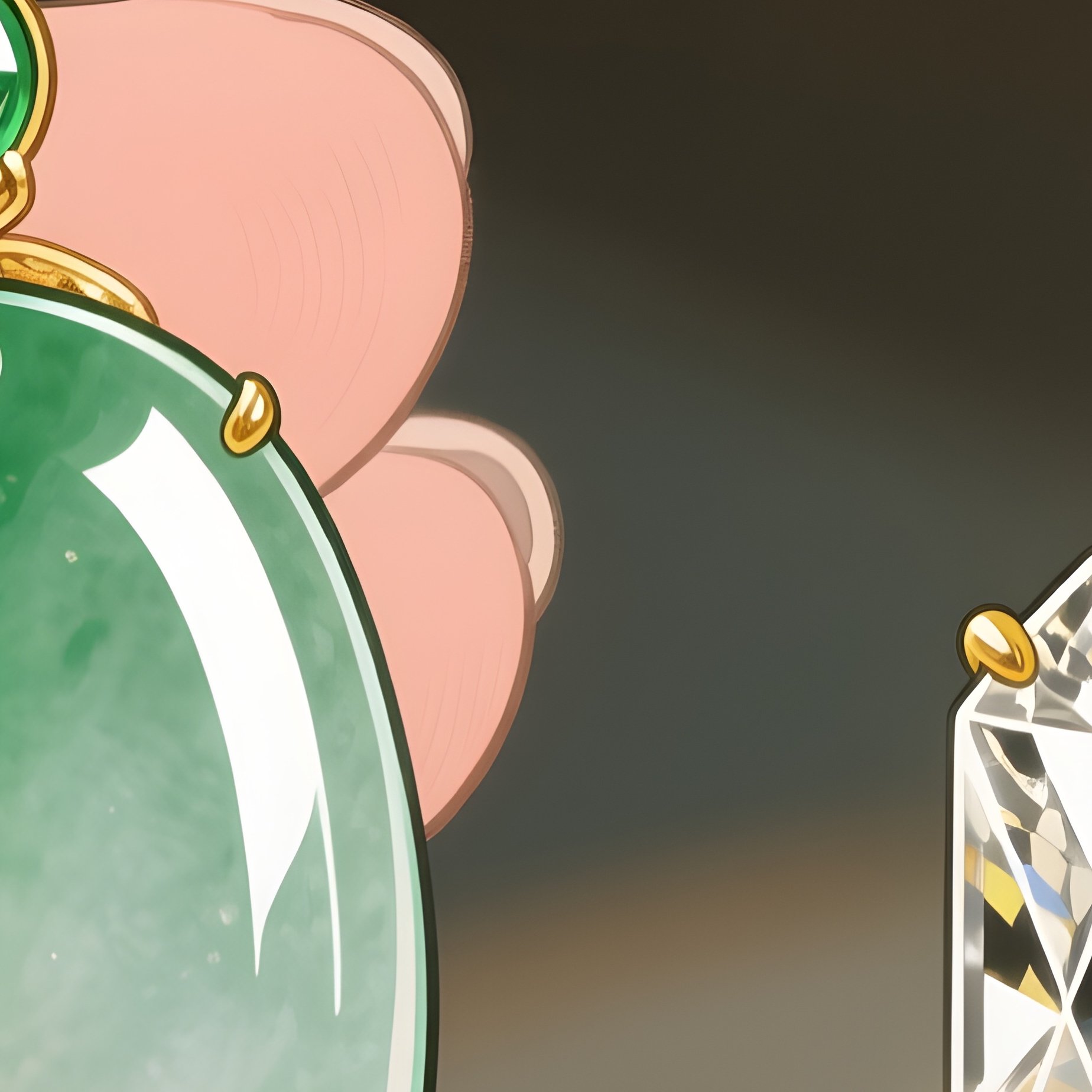 Luster Comparison Jade Vs Cubic Zirconia Illustration - Full Resolution Quality Preview