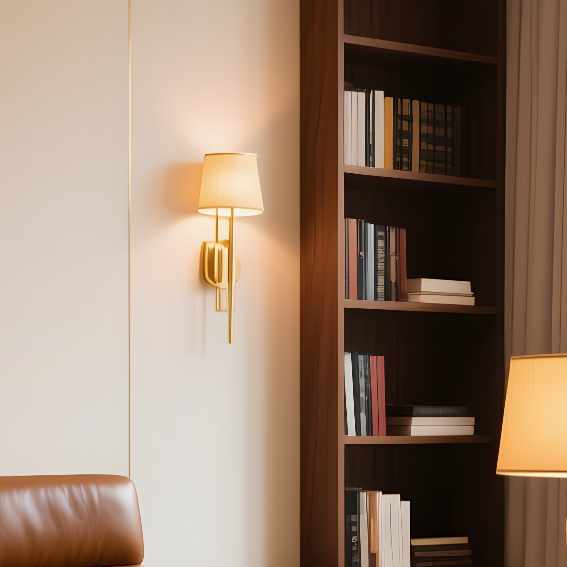 Luxury Study Handcrafted Desk Ambient Lighting - Full Resolution Quality Preview