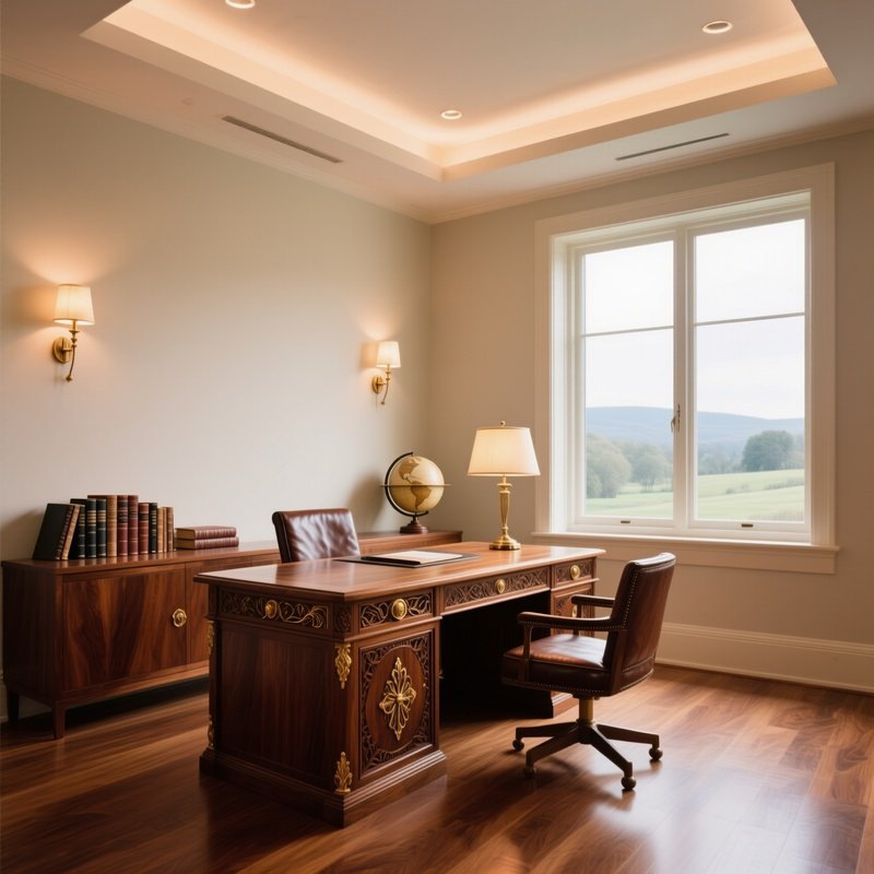 Luxury Study Handcrafted Desk Ambient Lighting