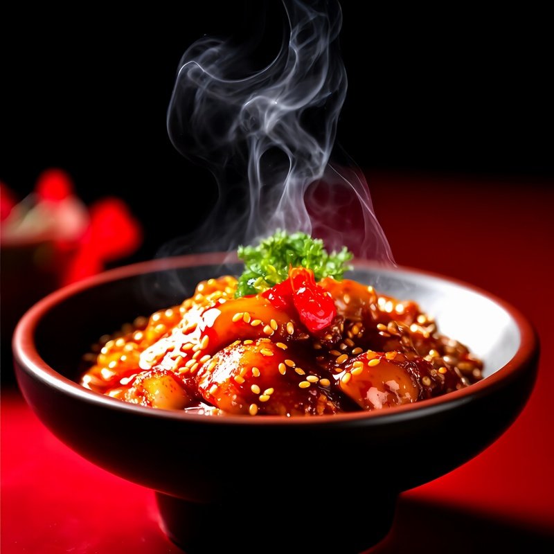 Macro Sesame Oil Dish With Chopsticks