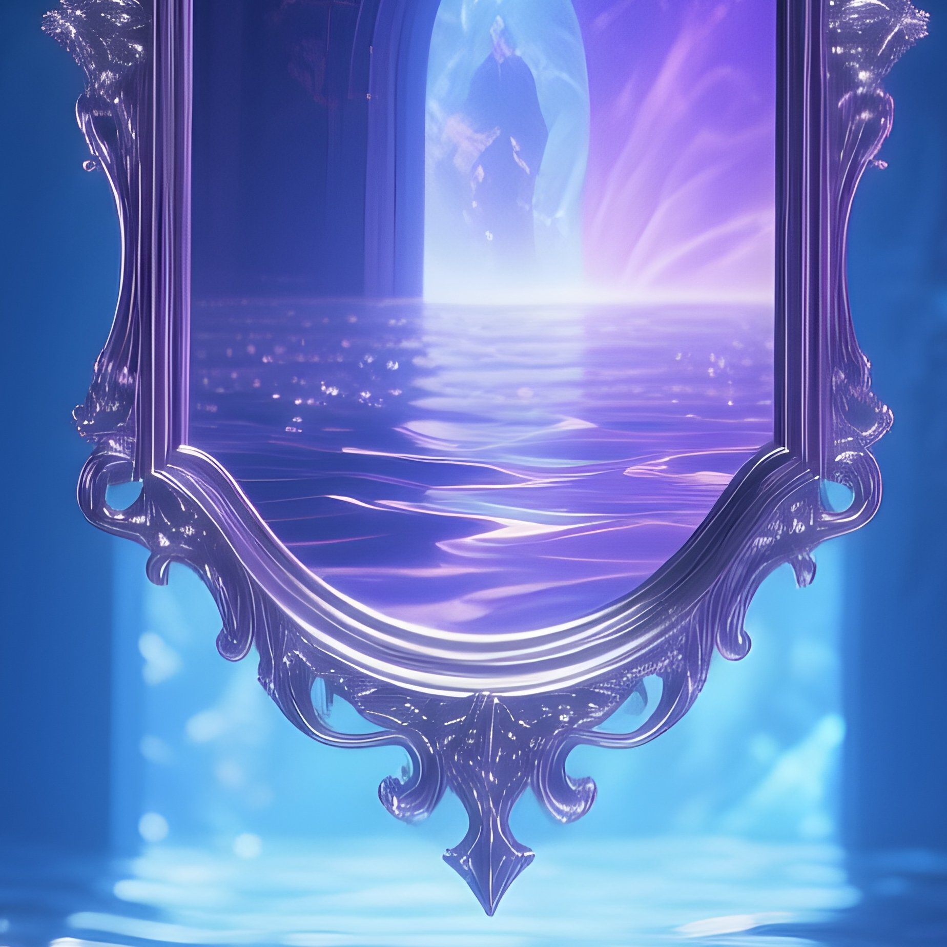 Magic Mirror Liquid Silver Portal - Full Resolution Quality Preview