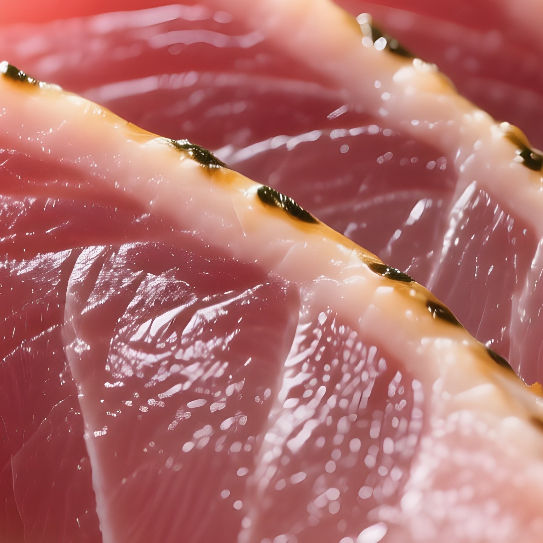 Maguro Sashimi Featuring Thick Slices Of Raw Bluefin Tuna Served With Wasabi And Shredded Daikon Radish - Full Resolution Quality Preview