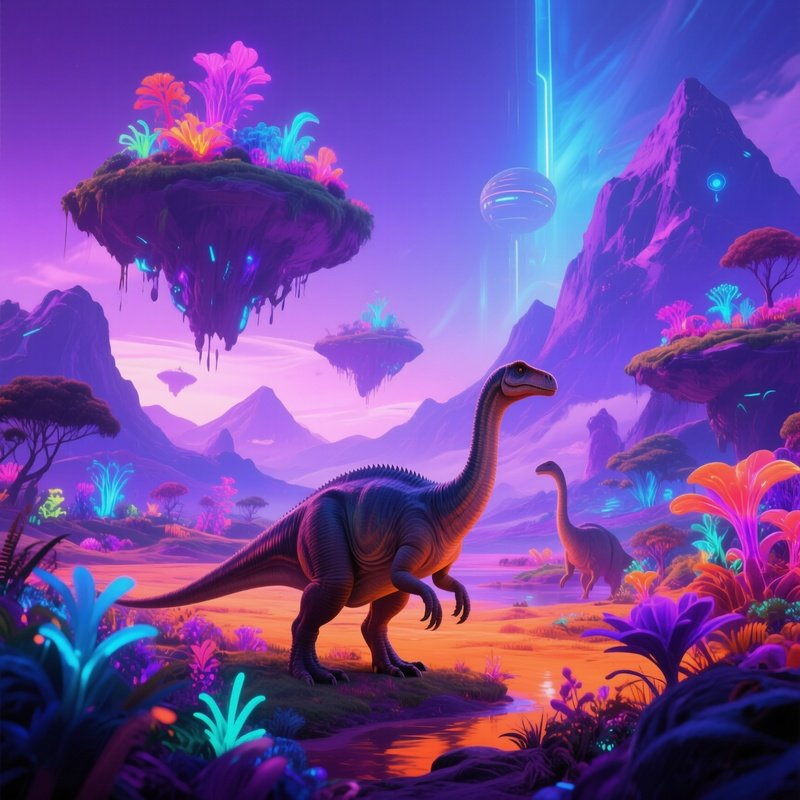 Maiasaura Dinosaurs Fantasy Art