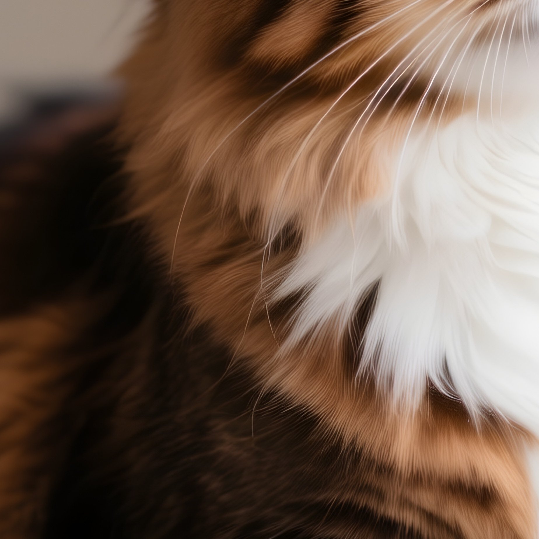 Maine Coon Cat Sitting Head Tilted - Full Resolution Quality Preview
