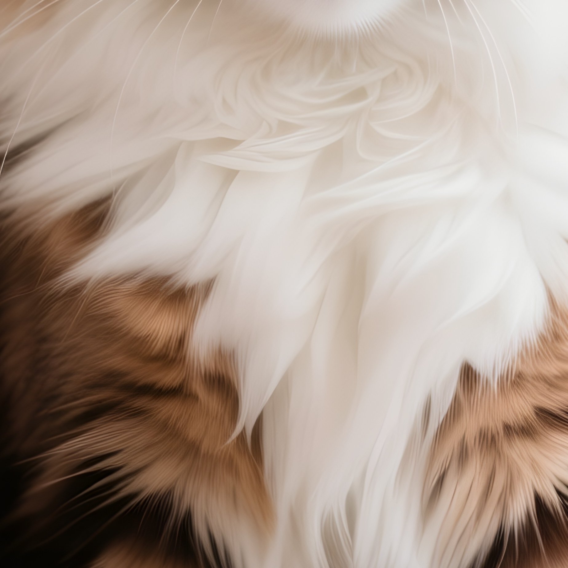 Maine Coon Cat Sitting With Tail Wrapped Around Paws - Full Resolution Quality Preview