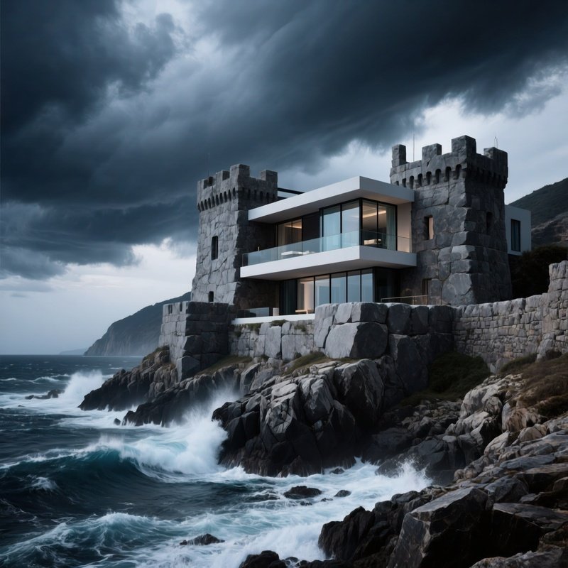 Majestic Stone Fortress Turned Luxury Home Perched On Coastline
