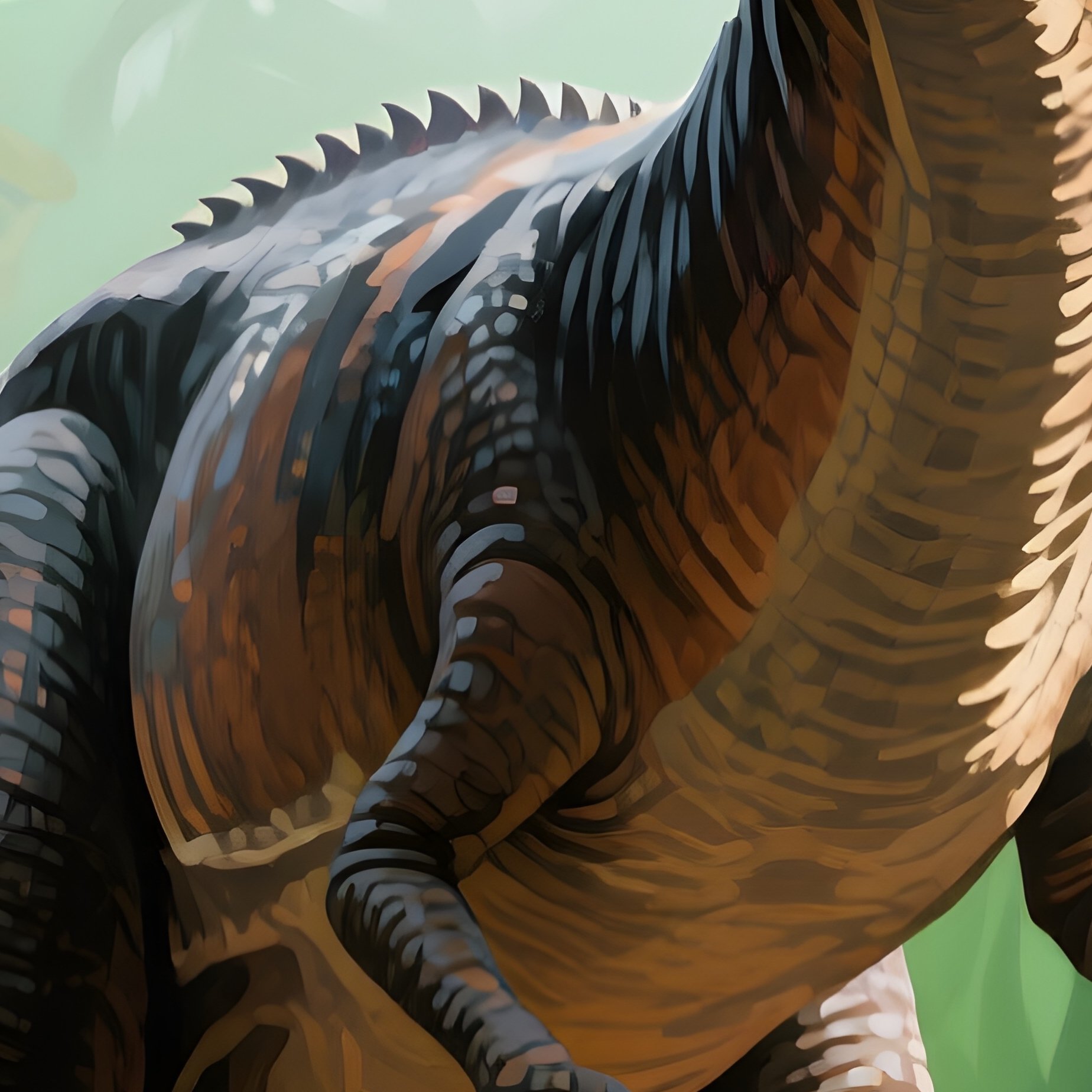 Majungasaurus Dinosaur Mural - Full Resolution Quality Preview